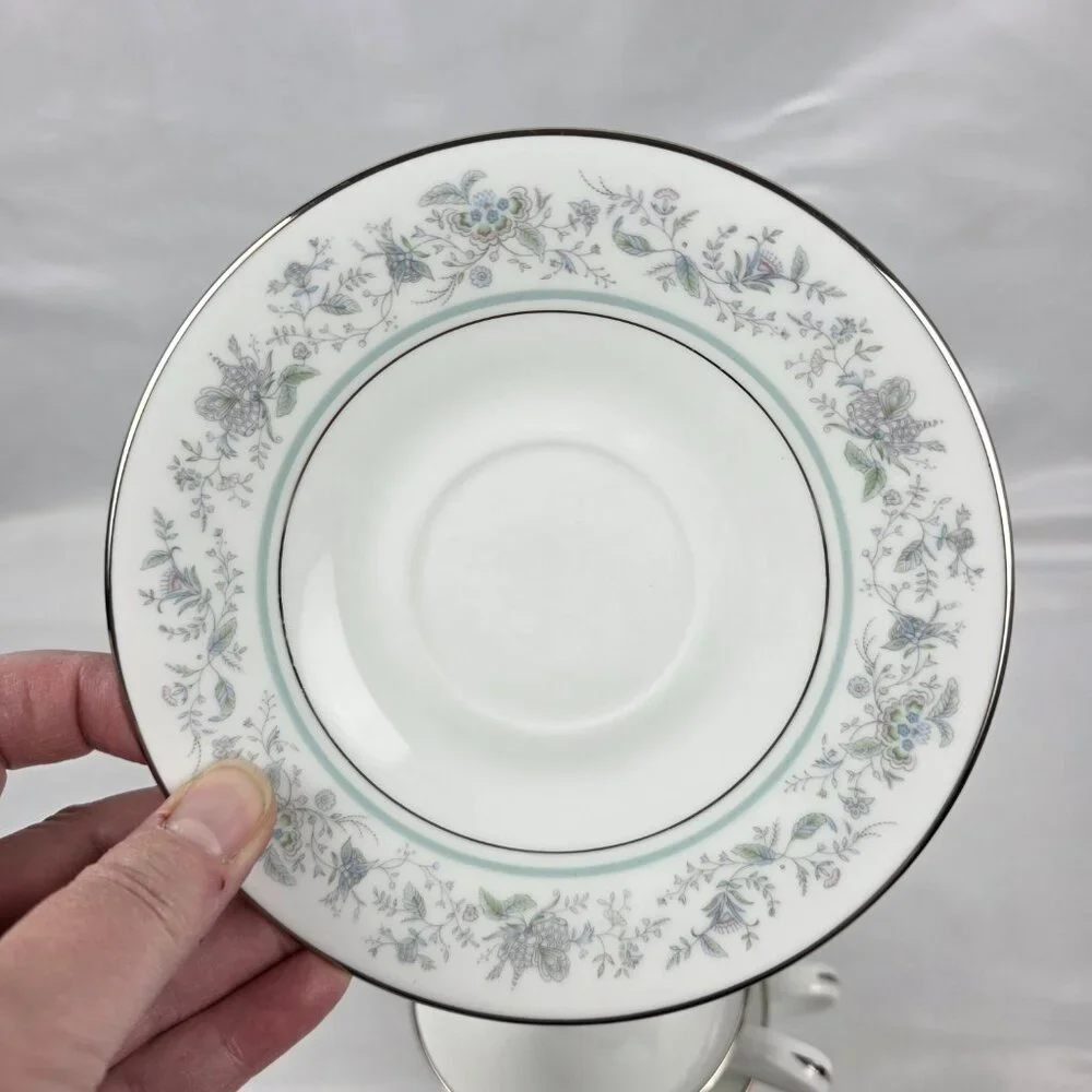FOUR Oxford China Spring Bread Plates. The plates measure 6 3/8 inches and are w